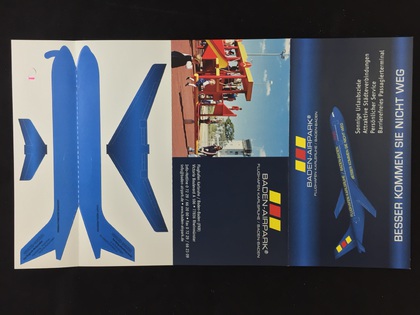Werbemittel zur Imagekampagne am Flughafen Karlsruhe/Baden-Baden