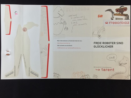 Papierflieger als Give Away zum Projekt Freedroidz des Teckids e.V.