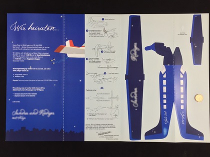 Individuelle Hochzeitseinladungen für Flugzeugfans – gestaltet von big-easy