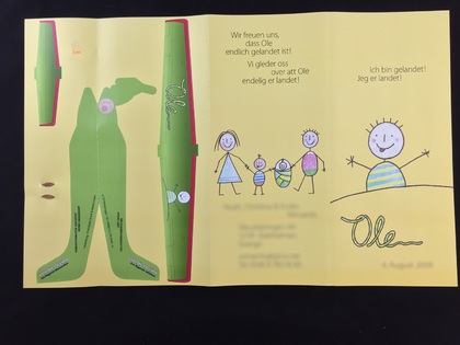 Individuell gestaltete Geburtsanzeige von big-easy